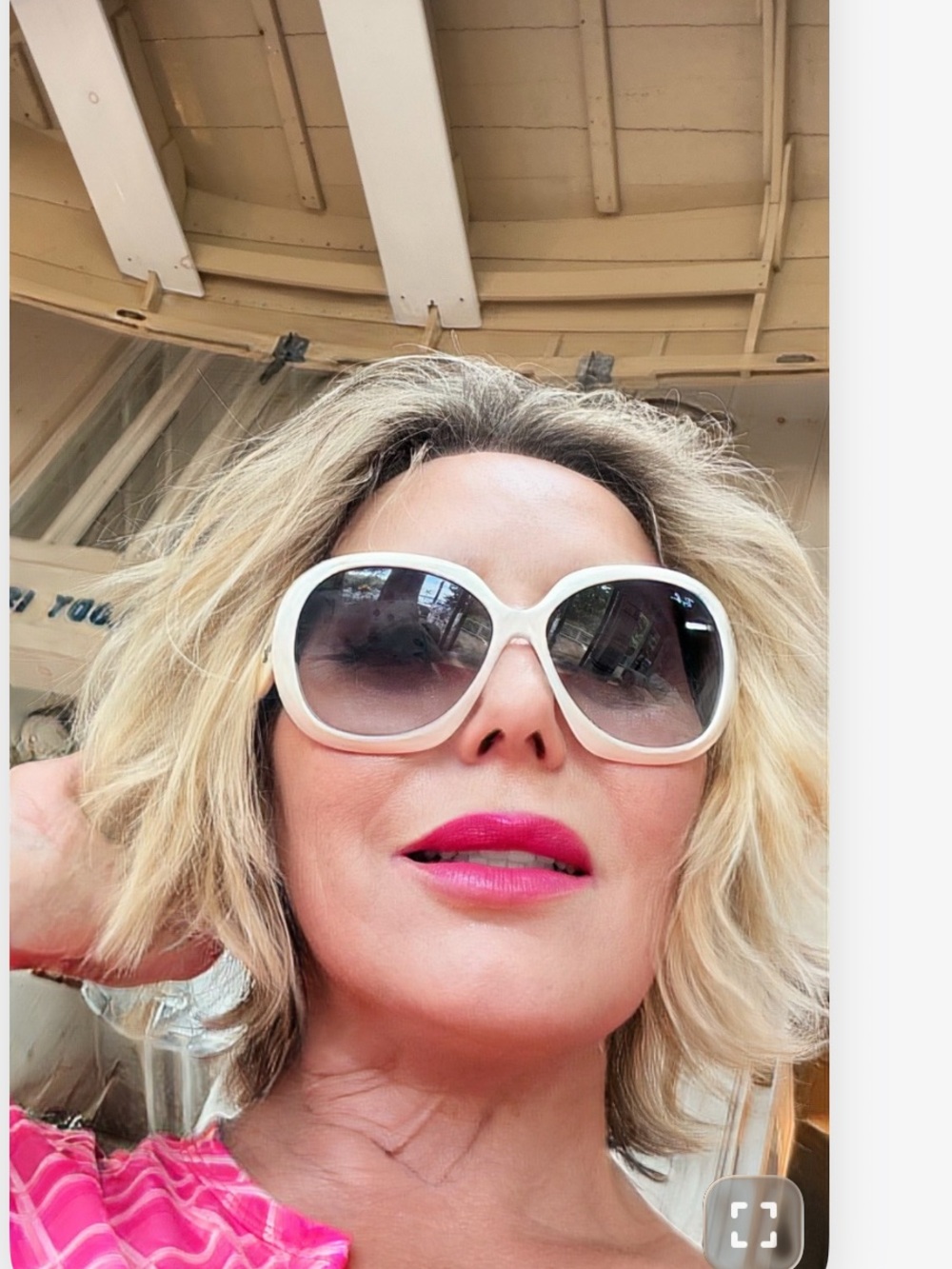 Ray-Ban Ivory Oval Sunglasses with Gray Lenses